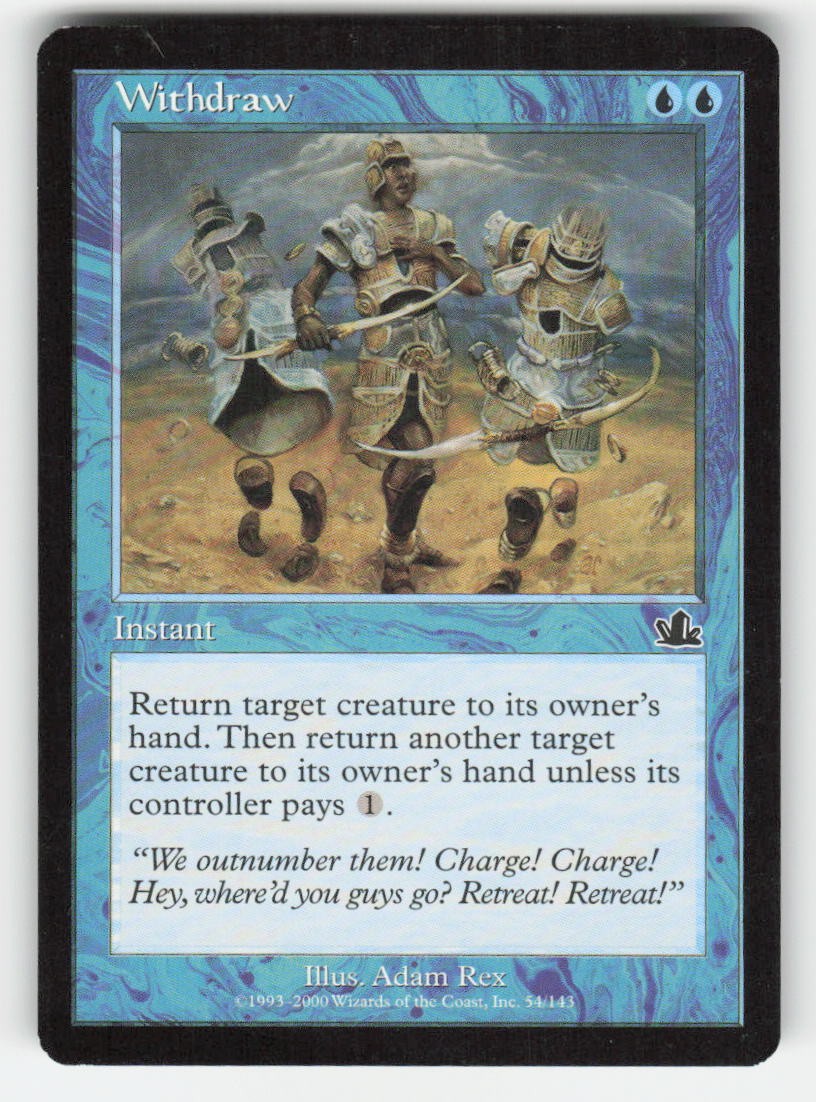 2000 Withdraw Prophecy 54 MTG
