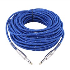 20m 6.35mm Stereo Male To Male Cable For Electric Guitar Mixer Stereo BL