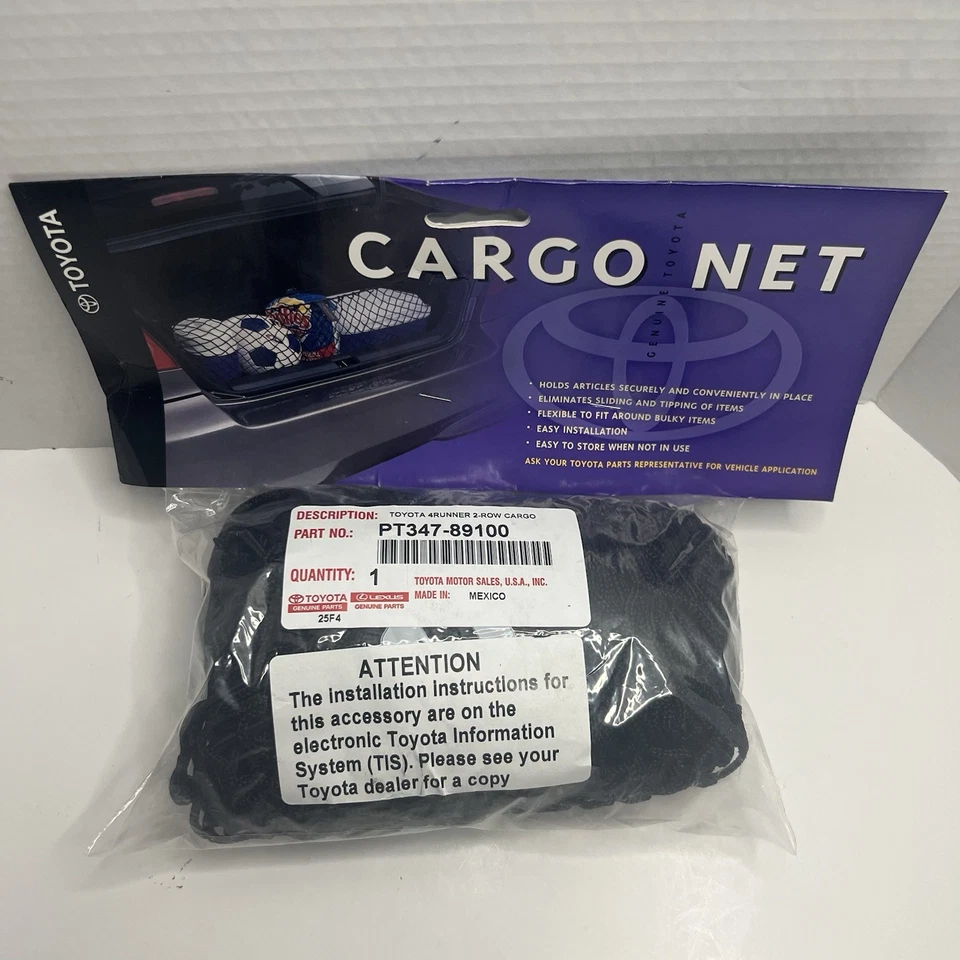 Rede de carga genuína Toyota 4 corredores 2 fileiras (nova) PT347-89100 2010-2023 - Imagem 2 de 2