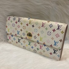 Louis Vuitton M93743 Multicolor Portefeuille Sarah Long Wallet TH1016 Auth
