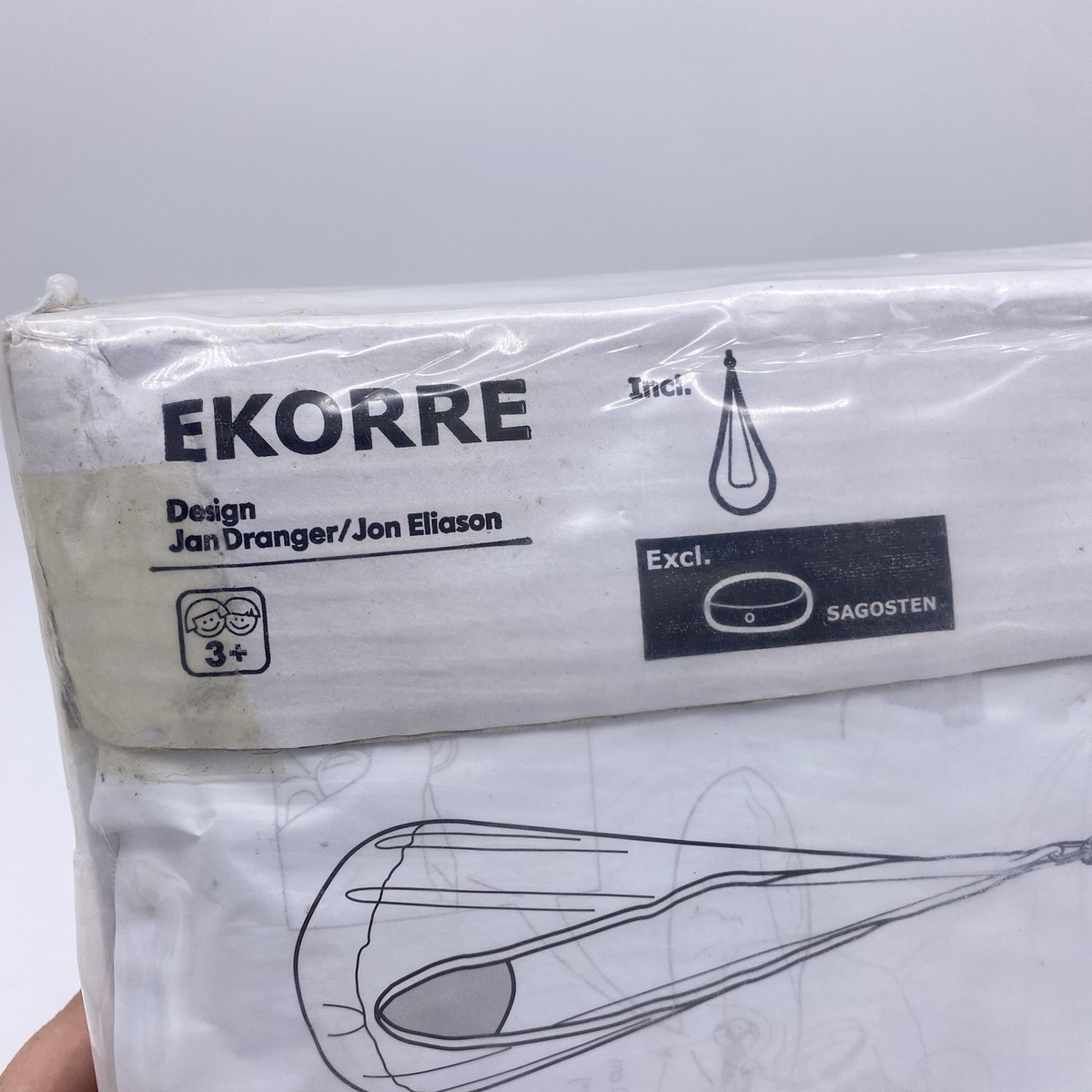 IKEA Ekorre Kids Hanging Seat Swing Hammock Chair Gray 150lb Max