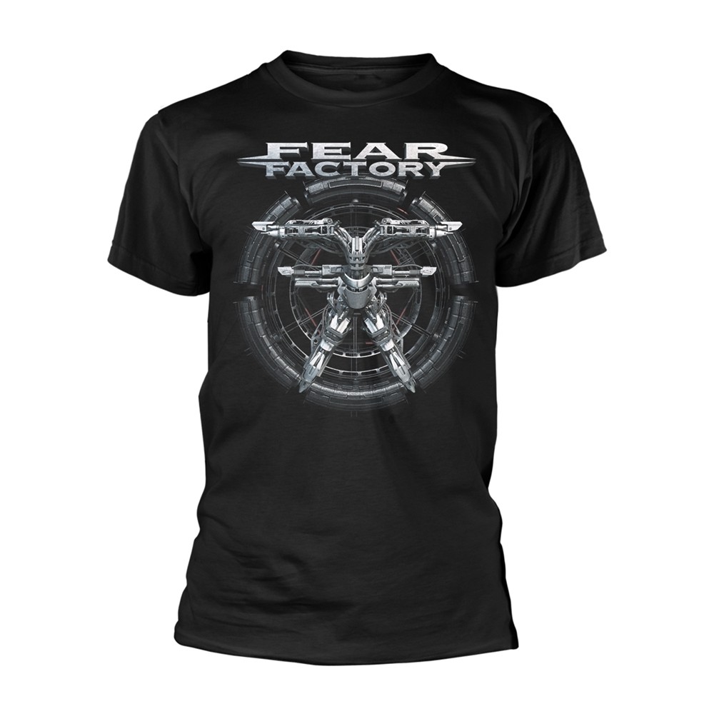 FEAR FACTORY - AGGRESSION CONTINUUM BLACK T-Shirt, Front - Back Print X-Large
