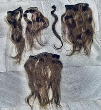 Dark Brown Human Hair Clip In Extensions 19 Inches New Without Tags