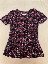 Koi Medium Scrub Top Lightweight Smocked Elastic Pocket Tops