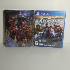 Marvel Avengers Deluxe Edition PS4 and Sealed Steelbook Case