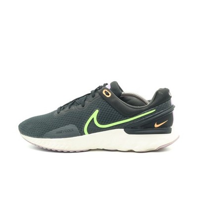 Nike Herren React Miler 2 Sneaker Schwarz/Grü/Lila Mesh Dämpfung Laufschuh EU 43