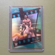 2025 Topps Chrome WWE Santos Escobar Focus Reel Teal /199