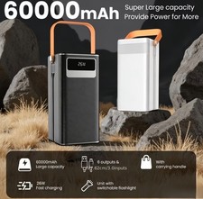 22.5W Fast Charging Capacity 60000Mah Portable Power Bank, 4 Outputs 3 Inputs