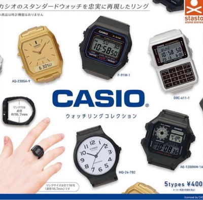 CASIO Watch Ring Collection 1st 5-Set Capsule Toy Complete NEW Japan