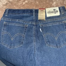 NWT Levi Strauss Silver Tab Mini Mom Jeans Girls Size 14 REG Dark Wash Denim