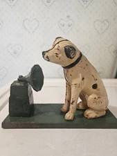 vintage cast iron RCA dog and gramaphone bank