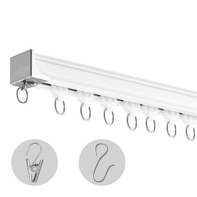 Versatile 5.9 FT Ceiling Curtain Track System for Sliding Curtains