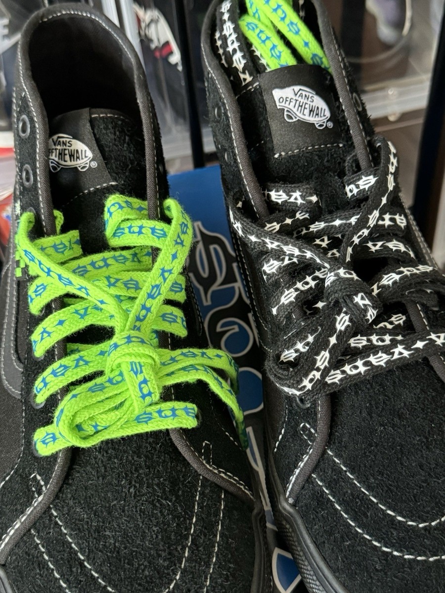 Size 11 - Vans Sk8 Hi Punk and Yo P&Y PunkandYo Black Neon