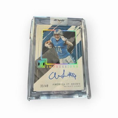 2022 Panini Impeccable Impressions Amon-Ra St. Brown Auto 33/49 Detroit Lions