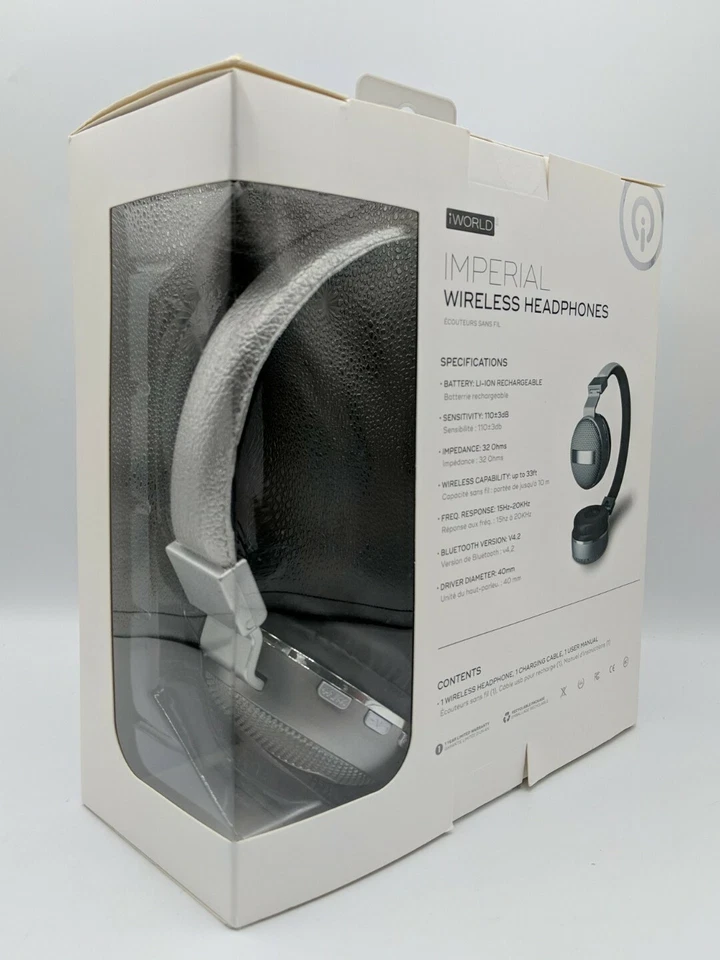 Auriculares Inalámbricos Bluetooth Iworld Imperial Gris *Leer Foto 4 de 4