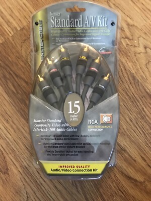 Monster Standard A/V Kit 1.5 Meter Audio/Video Connection Kit New