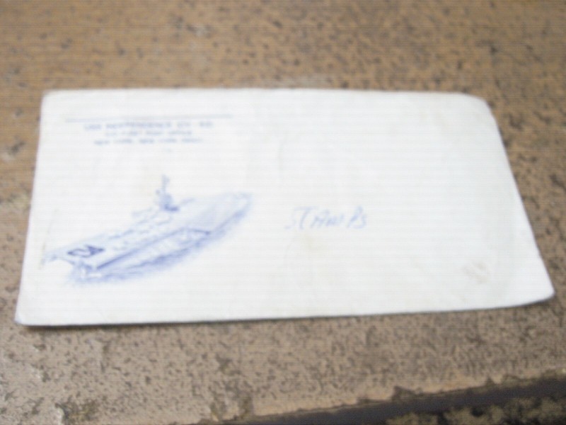 Old unused USS Independence Envelope "Free Shipping"