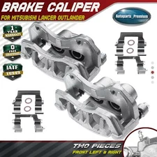 2x Front LH & RH Brake Calipers w/ Bracket for Mitsubishi Lancer Outlander PHEV