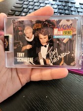 Tony Schiavone Signed Autograph Signed 1995 WCW Main Event Card COA Highspots