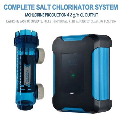 4g/h-42g/h Complete Saltwater Chlorinator System   55,000 Gallons For Spa Home