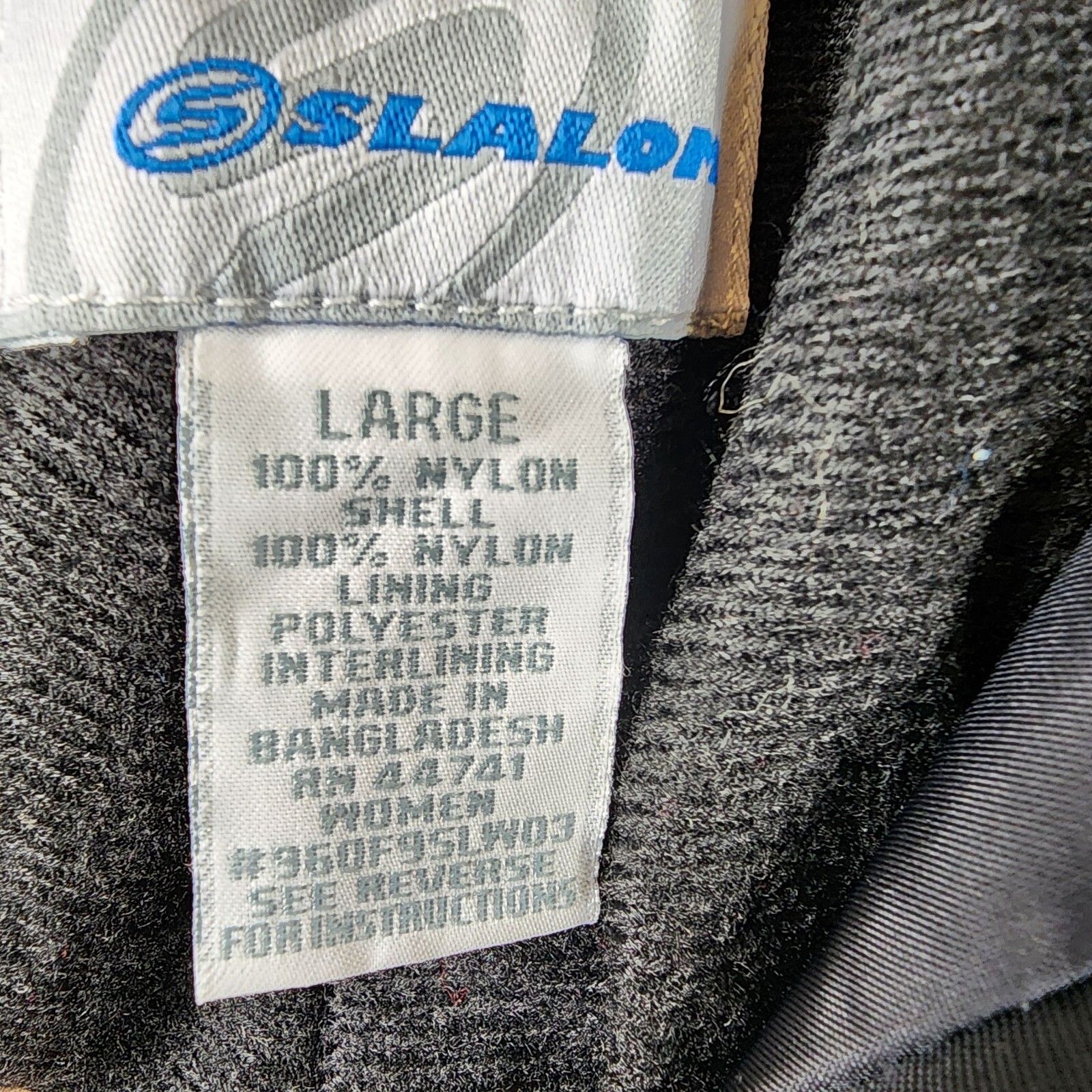 Slalom Snow Pants Womens L Black Side Zip Insulated Ski Snowboard Soft Shell NEW