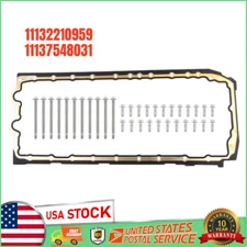 For BMW E90 E82 N52 N53 Oil Pan Gasket Set with Bolts KIT 11132210959