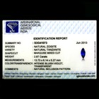2.87 Ct IGI Certified A+ Natural D Block Tanzanite Marquise Cut Bluish Violet — photo 2