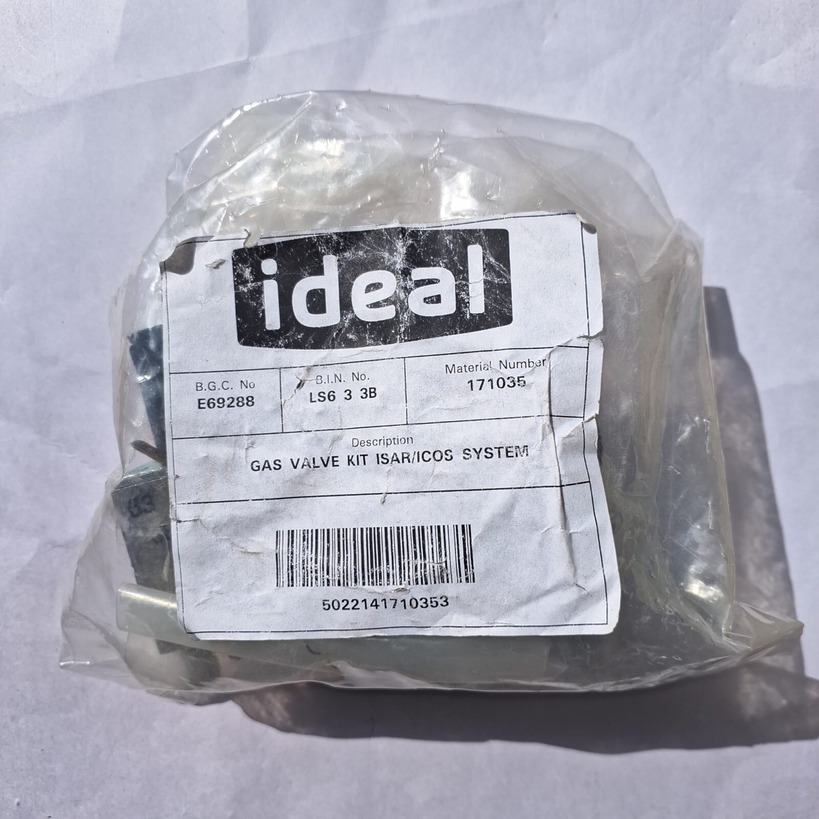 IDEAL 171035 GAS VALVE ISAR ICOS STSTEM