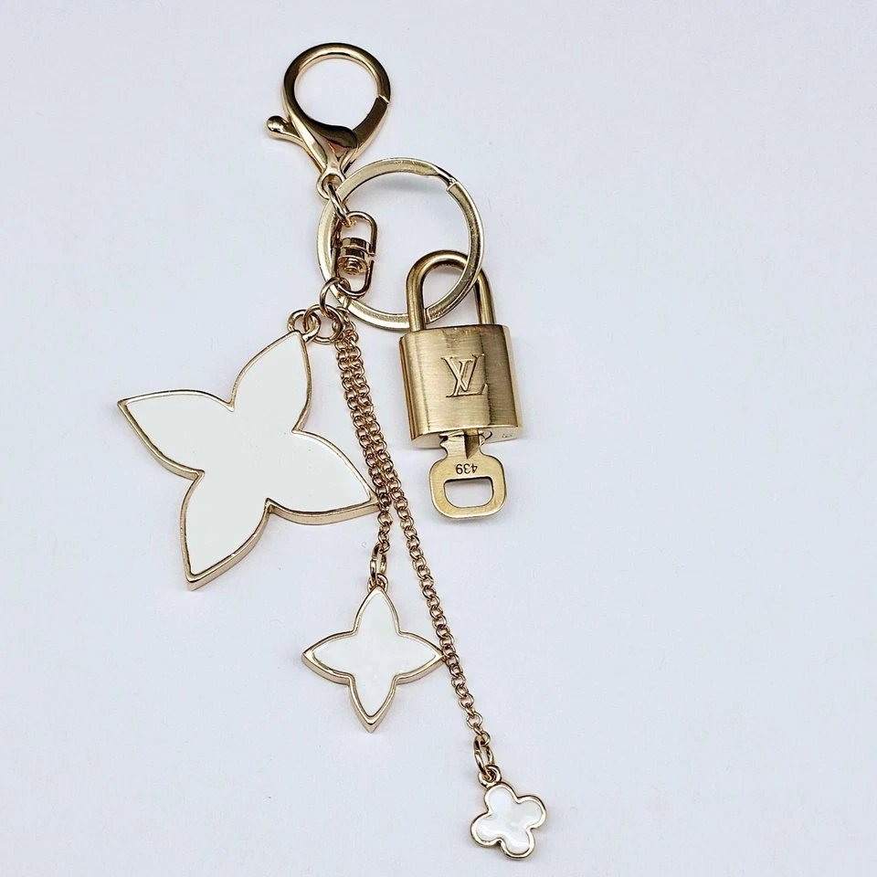 Authentic Louis Vuitton Lock and Key with Unbranded Bagcharm, Keychain - Image 2 of 4