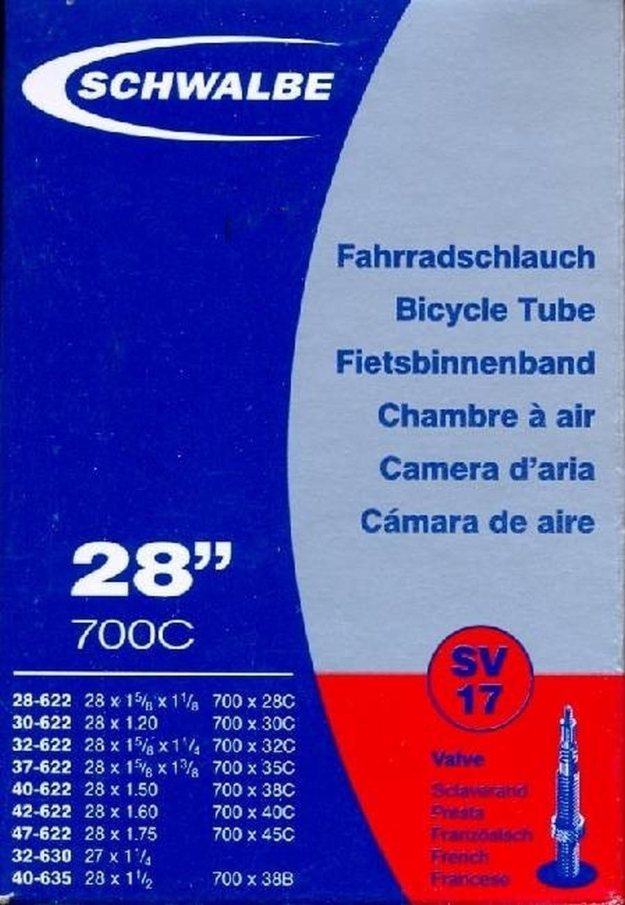 Inner Tube With Presta Valve 37-622 Mm 28 X 1 3/8 X 1 5/8 Inch 28 X