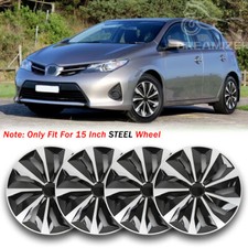 For Toyota Corolla 4x 15" Wheel Rim Covers Snap-On Hub Caps Fit R15 Steel Wheel
