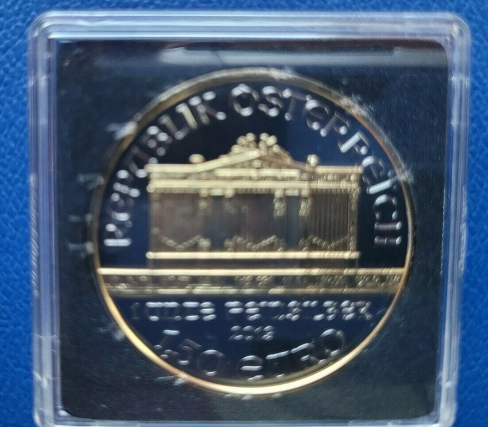 2019 Golden ring Silver1 oz Austria Philharmonic 1.5 euro coin MINT 158 of 500 - Image 2 of 4