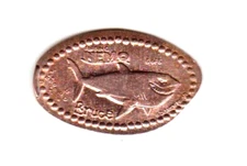 Elongated Penny "Finding Nemo-Bruce" Walt Disney World Polynesian Resort Zinc