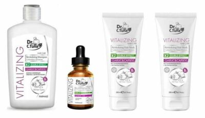 Farmasi  Vitalizing Garlic & Capixyl Shampoo 500 ML ,Oil 30 ML  2 X 200 ML Hair 