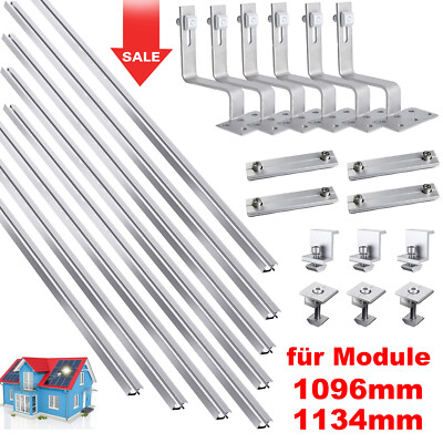 Alu Schiene für 1-12x Solarmodul PV Halterung Solar Montageschiene Ziegeldach