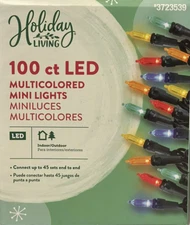 100 Holiday Living Transparent Multi-Color Mini LED Lights - NEW