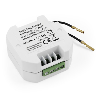 WIFI-Empfänger Flair 2.300W, max70m, für Alexa, Google Assistant oder Smart Live