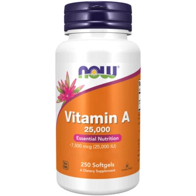 Now Foods, Vitamin A Depot, 25000IU, 250 Weichkapseln - Blitzversand - Bild 1 von 3