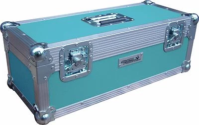 7" Single 300 Swan Flight Case Vinyl Record Box (Turquoise Rigid PVC)