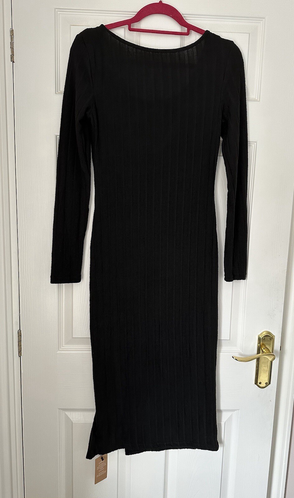 Black Frenchy Style Knitted Dress with Side Split ~ By Shein (Sold Out) ~ Size M image 5