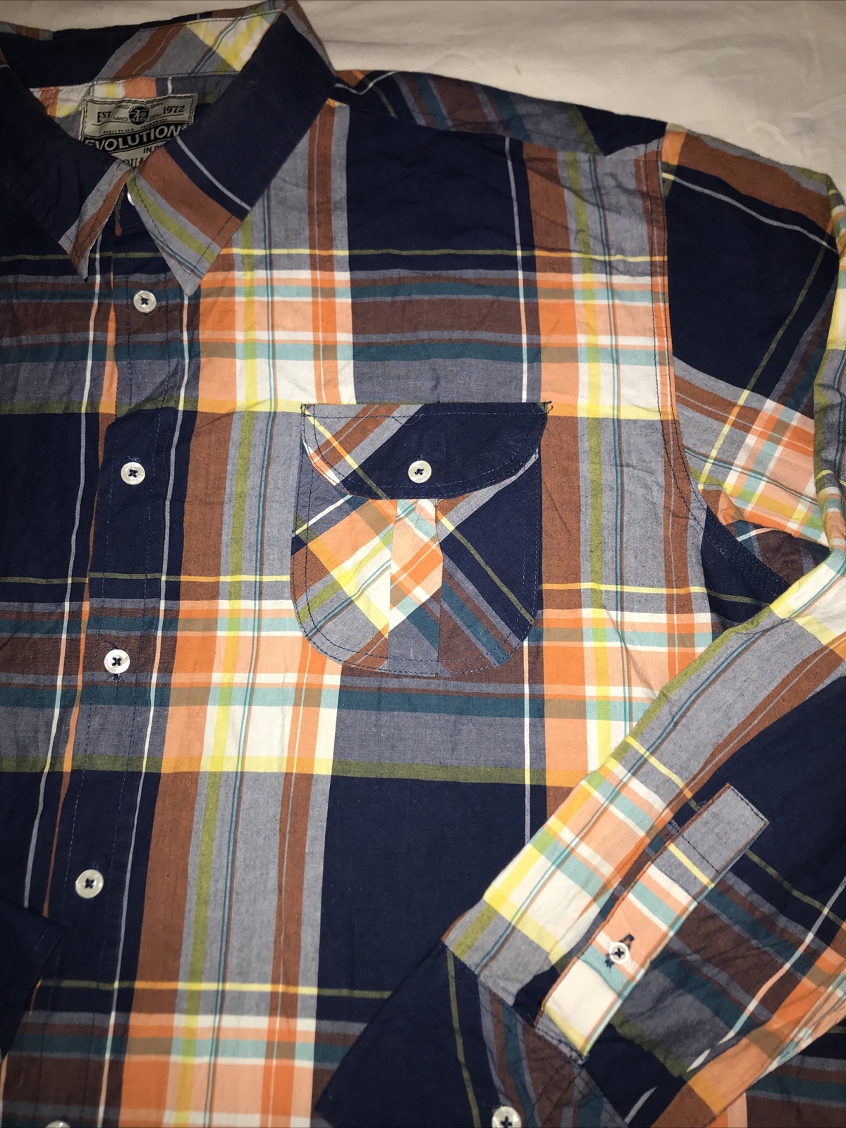 Evolution Design Shirt Button Down Long Sleeve Me… - image 5