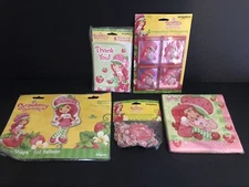 Strawberry Shortcake Party Set  Confetti, Balloon Compact Mirrors Napkins Cards