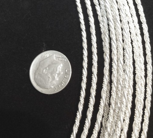 Adornville® Solid 925 Sterling Silver Beaded Twist Pattern Wire 2.16mm 11 Gauge - Picture 2 of 8