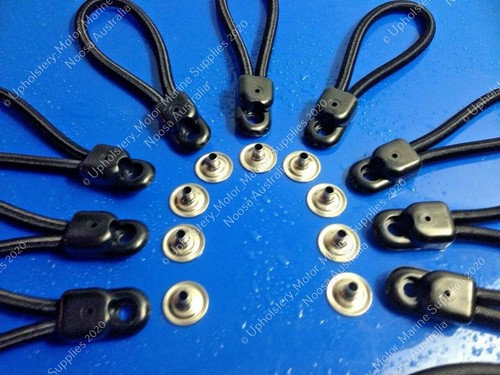 SHOCK CORD LOOPS - 100mm - 10 Pack - Bunji Tonneau Ute Marine Loop - FREE POST - Picture 3 of 4