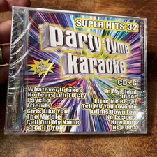 Party Tyme Karaoke Super Hits 32 CD G  CRACKED CASE NEW