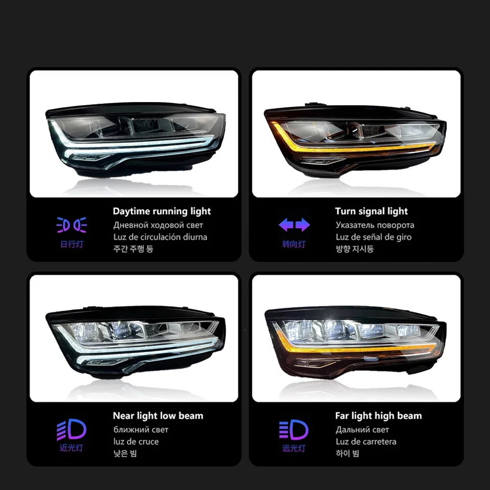 Faros matriciales para Audi A7 2011-2018 RS7 S7 DRL actualización luces de señal dinámica Foto 4 de 4
