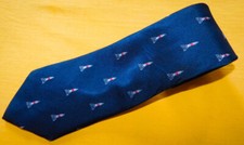 VINEYARD VINES MADE IN U.S.A. BLUE LIGHT HOUSE MOTIF TIE - TIES - DESIGNER TIES.