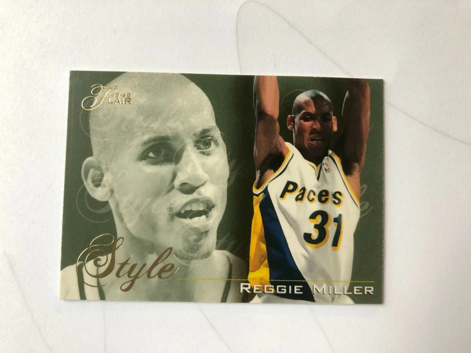 1996 REGGIE MILLER  Fleer/SkyBox   Basketball Card # 239  Made in USA - Image 3 of 4