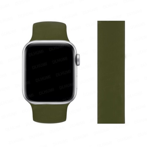 Cinturino iWatch ad anello in silicone per Apple Watch Ultra2 9 8 7 6 SE 5 49/38 mm - Foto 30 di 36