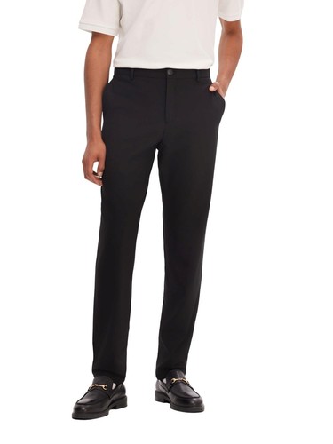 Selected Homme Pantalón Chino Hombre Slhslim-Robert De Flex 175 - Slim Fit Negro - Imagen 2 de 5